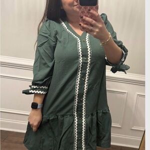 Green Button-Down Dress
